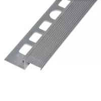 Alumínium Z lépcsőélvédő profil barazdált 10 mm/2,50 m eloxált ezüst