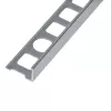 Alumínium L élvédő profil 12 mm/2,50 m eloxált ezüst