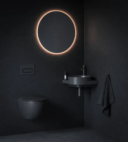 Ravak Álló mosdócsaptelep BeCool 250 mm, leeresztő nélkül - Black Matt