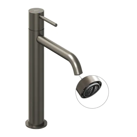 Ravak Álló mosdócsaptelep BeCool 250 mm, leeresztő nélkül - Graphite Brushed