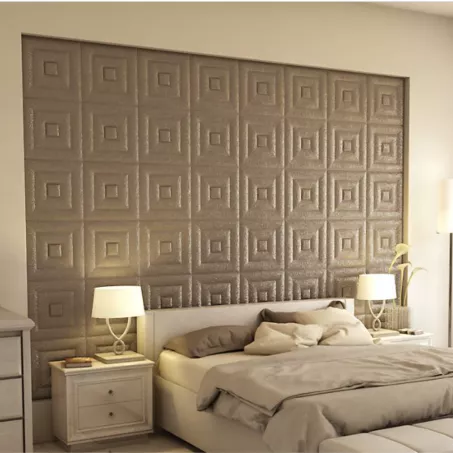 Cayambe 3D falpanel 40x40cm - havanna barna