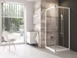 Ravak Blix BLRV2-80 sarokbelépős zuhanykabin Fehér Transparent