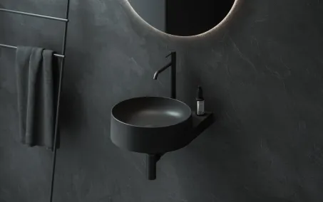 Ravak Álló mosdócsaptelep BeCool 340 mm, leeresztő nélkül - Black Matt