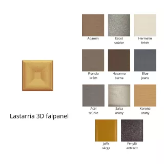 Lastarria 3D falpanel 40x40cm - többféle színben