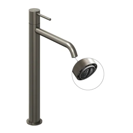 Ravak Álló mosdócsaptelep BeCool 340 mm, leeresztő nélkül - Graphite Brushed