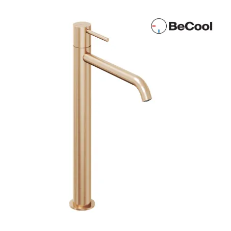 Ravak Álló mosdócsaptelep BeCool 340 mm, leeresztő nélkül - Rose Gold Brushed