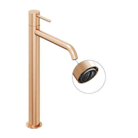 Ravak Álló mosdócsaptelep BeCool 340 mm, leeresztő nélkül - Rose Gold Brushed