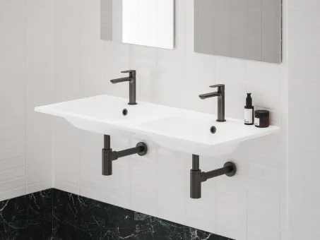 Ravak Álló mosdócsaptelep BeCool 174 mm, leeresztő nélkül, Graphite Brushed