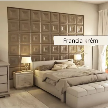 Lastarria 3D falpanel 40x40cm - Francia krém