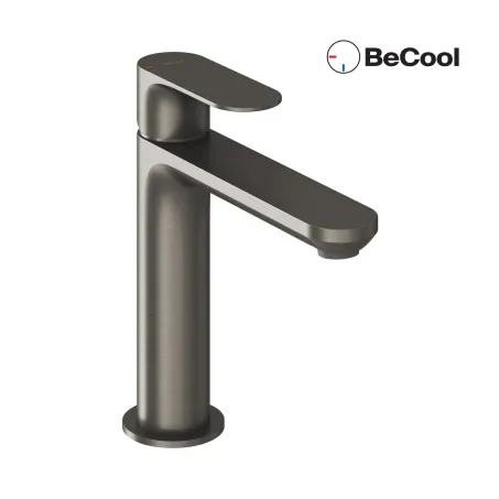 Ravak Álló mosdócsaptelep BeCool 174 mm, leeresztő nélkül, Graphite Brushed