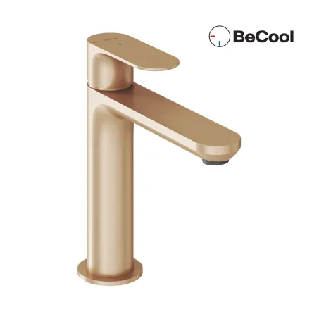 Ravak Álló mosdócsaptelep BeCool 174 mm, leeresztő nélkül, Rose Gold Brushed