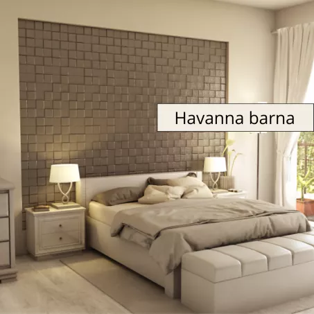 Collarada 3D falpanel 60x60cm - Havanna barna