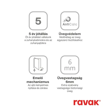Ravak  SmartLine SMSRV4-90 zuhanykabin