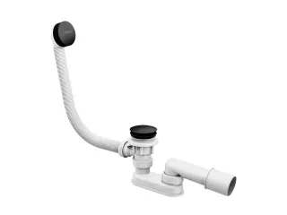 Ravak Kád le/túlfolyószett 570 ClickClack FEKETE, kerek kivitellel