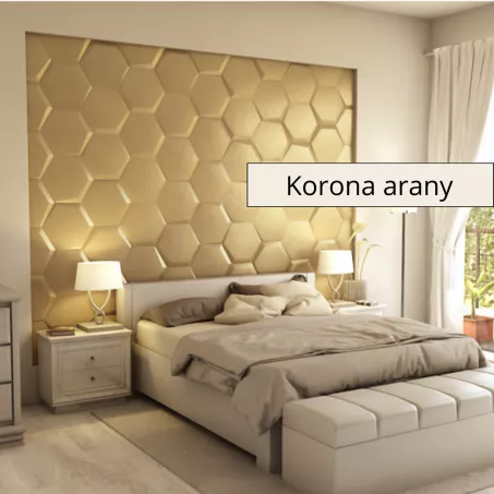 Estado 3D falpanel 40cm csúcsátmérő -Korona arany