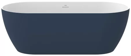 Ravak Freedom O Tec 170x77 akrilkád, Deepsea Blue/fehér szabadonálló, fehér lefolyóval