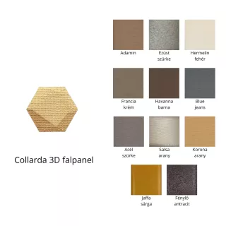 Hexa 3D falpanel 22,5 cm - többféle színben